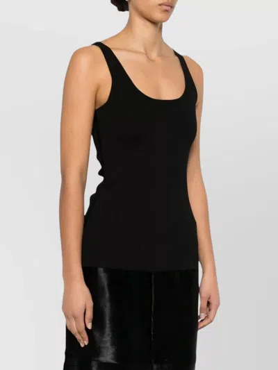 Totême Toteme Classic Compact Knit Tank Top In Black