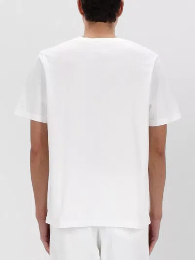 Casablanca Men White Crewneck T-shirt With Logo Print On The Front In Cotton Man