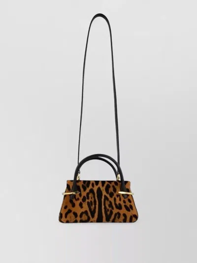Givenchy Pinch Mini Embellished Leopard-print Calf-hair Shoulder Bag In Multi