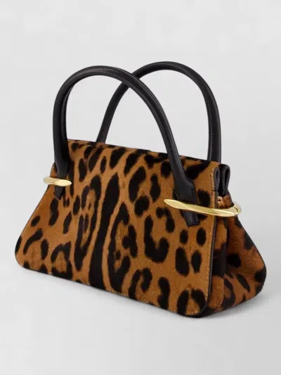 Givenchy Pinch Mini Embellished Leopard-print Calf-hair Shoulder Bag In Multi