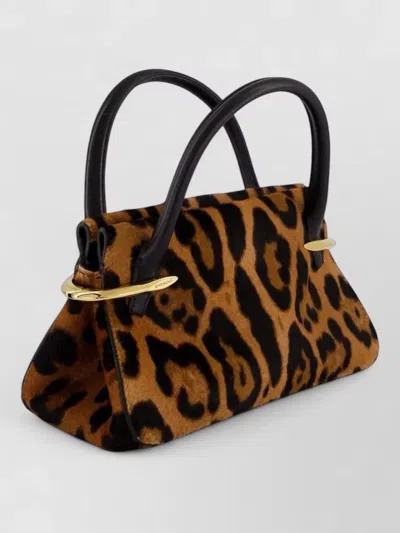 Givenchy Pinch Mini Embellished Leopard-print Calf-hair Shoulder Bag In Multi