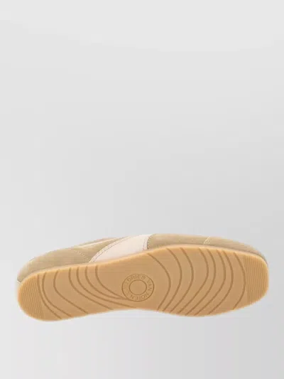 Dries Van Noten Women Beige Low-top Sneakers With Two-tone Lace-up In Suede Woman In Neutral
