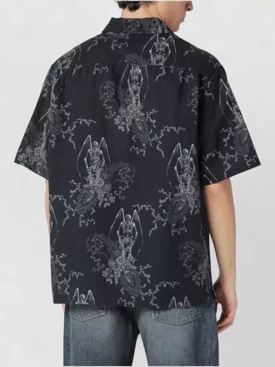 Our Legacy Mens Death Paisley Print Graphic-print Short-sleeve Cotton And Linen Shirt In Multi