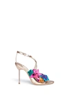 SOPHIA WEBSTER 'Hula' flower embellished mirror leather sandals