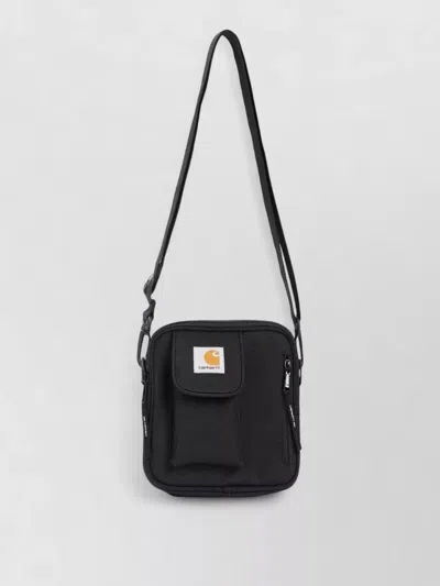 Carhartt Essentials Shoulder Bag Polyester Logo Strap In Black