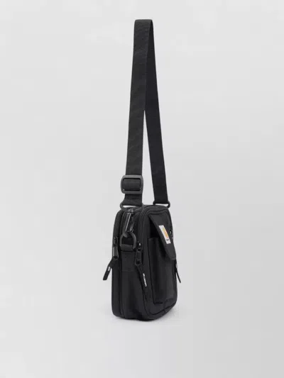 Carhartt Essentials Shoulder Bag Polyester Logo Strap In Black