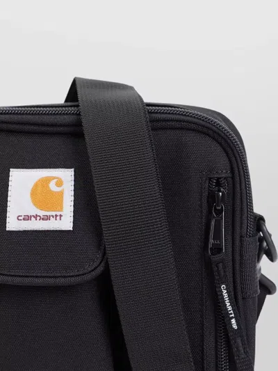 Carhartt Essentials Shoulder Bag Polyester Logo Strap In Black