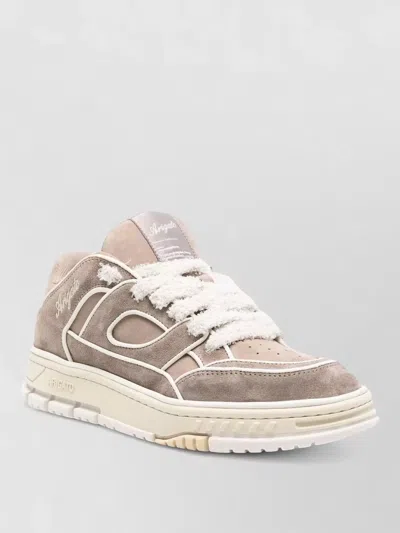 Axel Arigato Low-top Nubuck Sneakers With Embroidered Logo In Multi