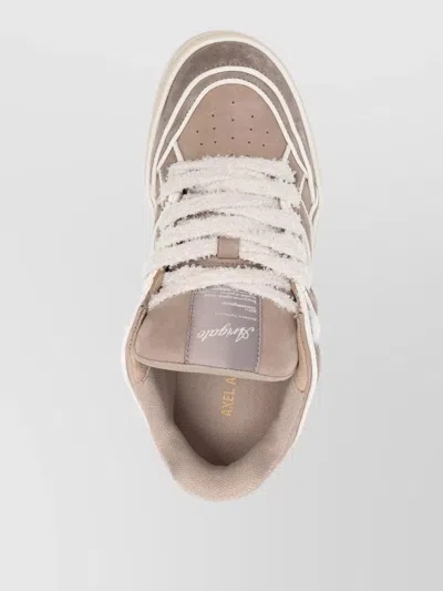 Axel Arigato Low-top Nubuck Sneakers With Embroidered Logo In Multi