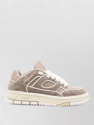 Axel Arigato Low-top Nubuck Sneakers With Embroidered Logo In Multi