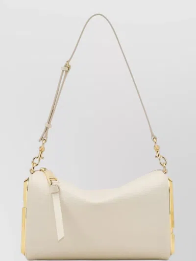 Marc Jacobs Leather Shoulder Bag Adjustable Detachable Strap In Neutral