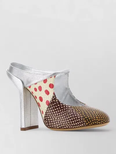 Dries Van Noten Pumps Polka Dot Mixed Textures Patchwork