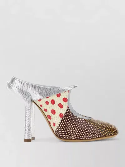Dries Van Noten Pumps Polka Dot Mixed Textures Patchwork