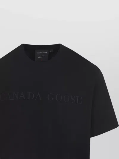 Canada Goose Big Chest Mini Embroidered T-shirt For Men In Black