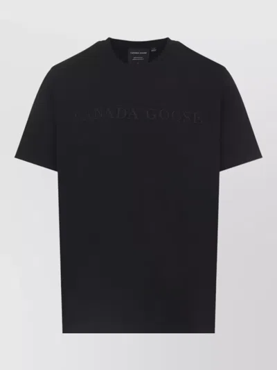 Canada Goose Big Chest Mini Embroidered T-shirt For Men In Black