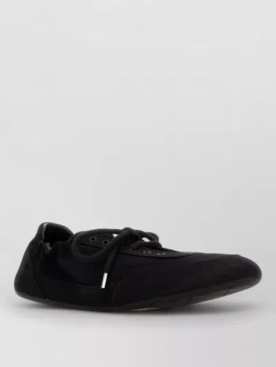 Prada Collapse Canvas Sneakers In Black