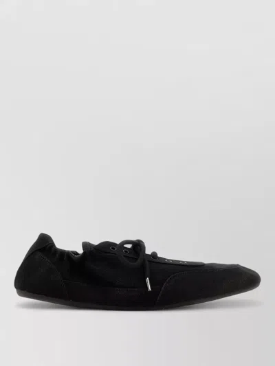 Prada Collapse Canvas Sneakers In Black