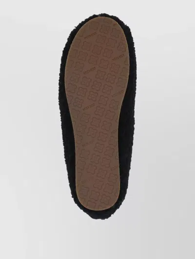 Moon Boot Mb Shearling Ballet Flats In Black Shearling
