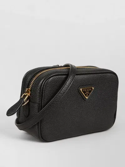 Prada Shoulder Bag Textured Finish Adjustable Strap