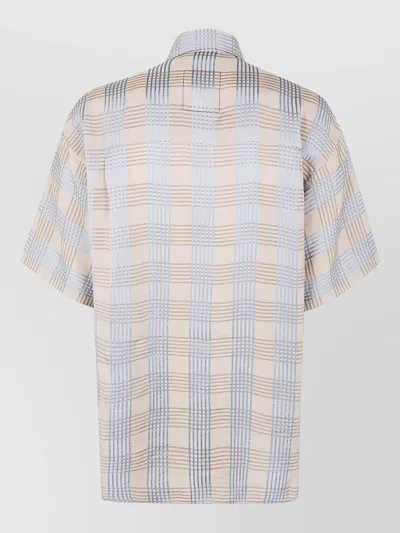 Uma Wang Teorya Gorlitz Check Short Sleeve Shirt In Multi
