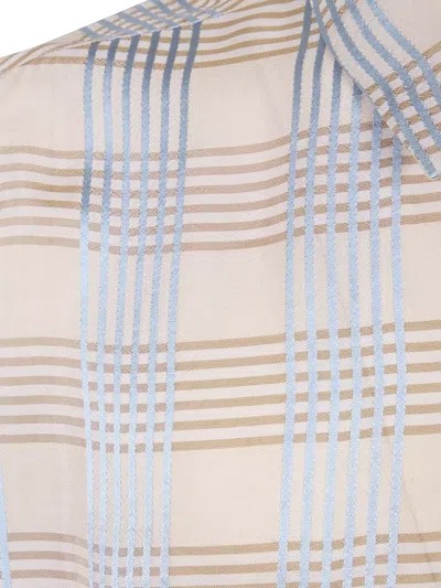 Uma Wang Teorya Gorlitz Check Short Sleeve Shirt In Multi