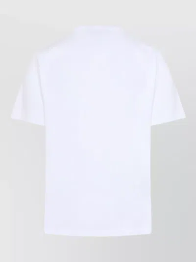 Canada Goose Short Sleeve Crew Neck T-shirt With Rib-knit In White