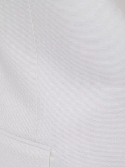 Tom Ford Wool Silk Sharp Faille Slim Shawl Lapel Jacket In White