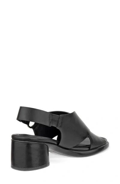 Ecco Cross Strap Slingback Sandal In Black