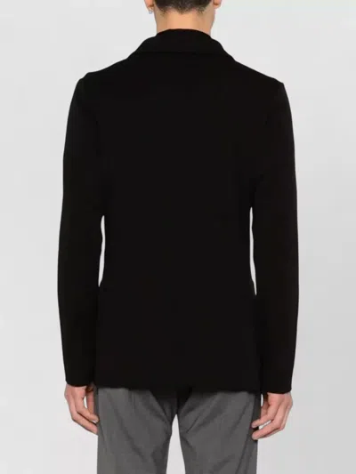 Lardini Double-breasted Black Tailored Jacket With Structured Lapel