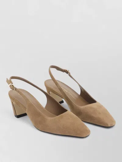 Stuart Weitzman Stassi 50 Slingback Pointed Toe Mules In Neutral