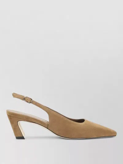 Stuart Weitzman Stassi 50 Slingback Pointed Toe Mules In Neutral