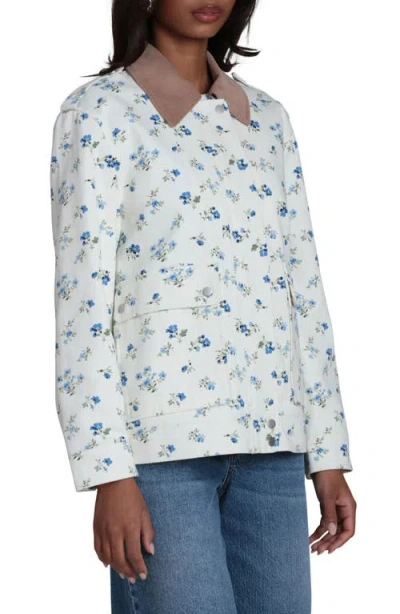 Bagatelle Mixed Media Twill Jacket In Multi