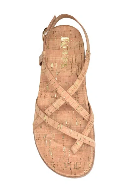 Korks Arica Toe Loop Sandal In Brown