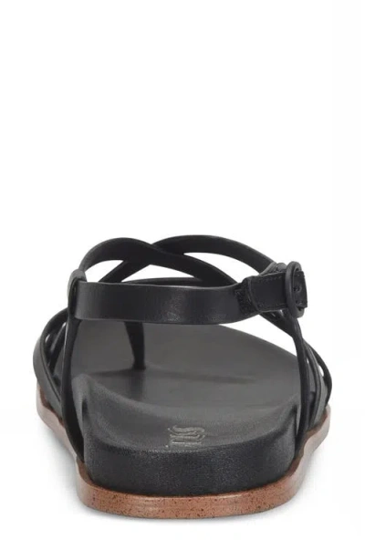 Korks Arica Toe Loop Sandal In Black