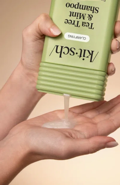 Kitsch Clarifying Tea Tree & Mint Liquid Shampoo In Transparent