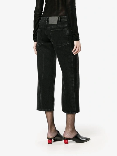 Shop Balenciaga Cropped Rockabilly Jeans In Black