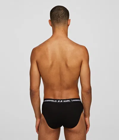 Karl Lagerfeld Logo Briefs 3-pack In Multi