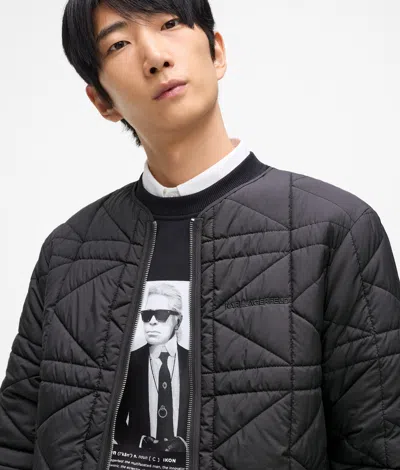 Karl Lagerfeld Lightweight Packable Jacket In Black