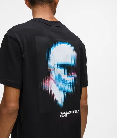 Kl Jeans Digitized Karl T-shirt In Black