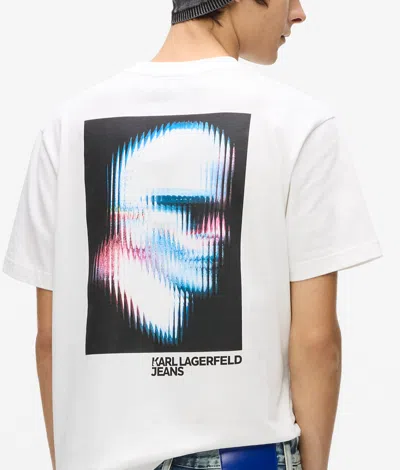 Kl Jeans Digitized Karl T-shirt In White