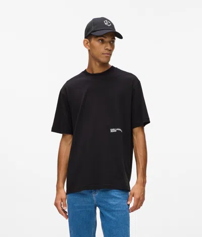 Kl Jeans Graffiti Monogram T-shirt In Black