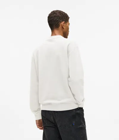 Kl Jeans Monogram Patch Sweatshirt In White