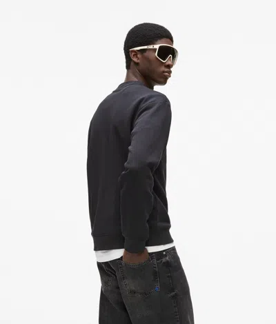 Kl Jeans Monogram Patch Sweatshirt In Black