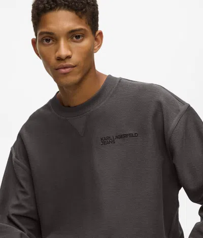Kl Jeans Inside-out Sweatshirt In Metallic
