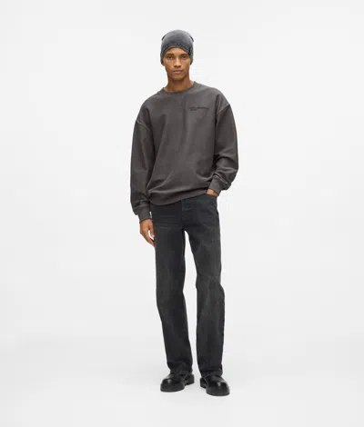 Kl Jeans Inside-out Sweatshirt In Metallic