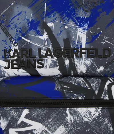 Kl Jeans Graffiti Print Backpack