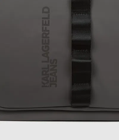 Kl Jeans Roll Top Strap Backpack In Metallic