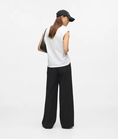 Karl Lagerfeld Ikon Double-waistband Trousers In Black