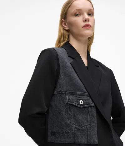 Kl Jeans Denim Panel Blazer