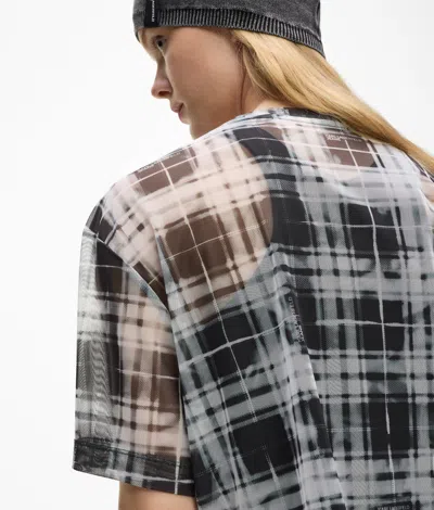 Kl Jeans Checked Mesh T-shirt